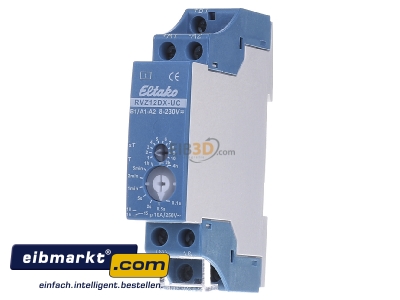 Front view Eltako RVZ12DX-UC Time relay 8...230VAC/DC - 
