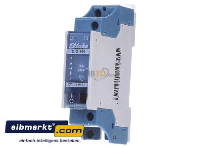 Front view Eltako S12-100-12V Latching relay 12V AC - 
