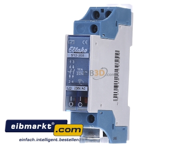 Front view Eltako S12-200-230V Latching relay 230V AC - 
