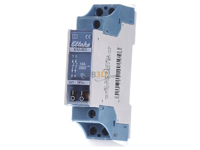 Front view Eltako R12-200-24V DC Installation relay 24VDC 
