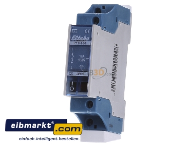 Front view Eltako R12-100-24V DC Installation relay 24VDC - 
