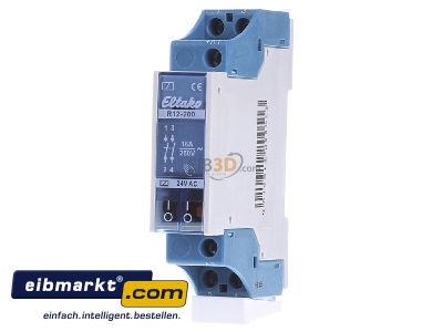 Front view Eltako R12-200-24V Installation relay 24VAC 
