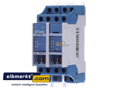 Front view Eltako R12-400-230V Installation relay 230VAC 
