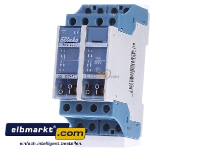 Front view Eltako R12-220-230V Installation relay 230VAC
