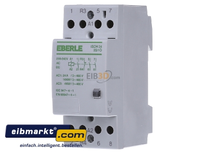 Front view Eberle Controls ISCH 24-3 S/1  Installation contactor 3 NO/ 1 NC
