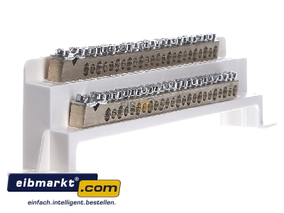 Ansicht links Hager UT14A PE/N-Messingklemme, univ. 2x25 Klemmstellen 