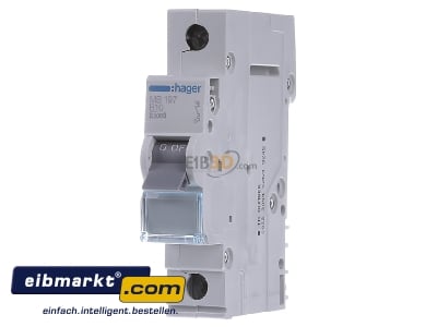 Front view Hager MB197 Miniature circuit breaker 1-p B10A
