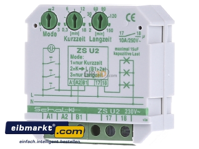 Front view Schalk ZS U2 Staircase lighting timer 
