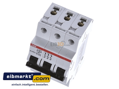 View up front ABB Stotz S&J S203M-K16 Miniature circuit breaker 3-p K16A - 
