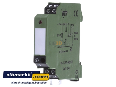 Front view Metz Connect KRA-M6/21 24DC Switching relay DC 24V 6A
