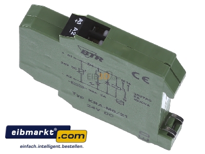 View top right Metz Connect KRA-M6/21 24DC Switching relay DC 24V 6A

