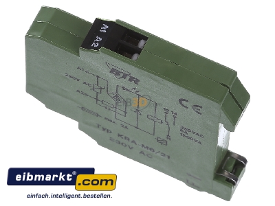 View top right Metz Connect KRA-M6/21 230AC Switching relay AC 230V 6A
