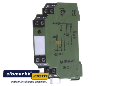 Front view Metz Connect KRA-M8/21-21 24DC Switching relay DC 24V 1,5A
