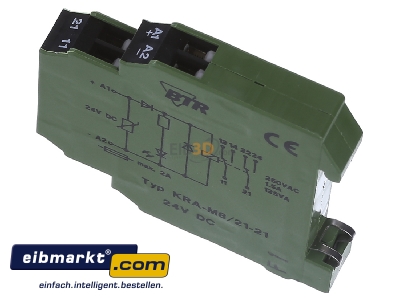 View top right Metz Connect KRA-M8/21-21 24DC Switching relay DC 24V 1,5A
