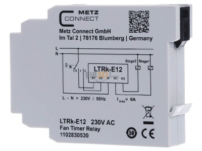 Ansicht rechts Metz LTRk-E12 230AC II Lftertimerrelais 