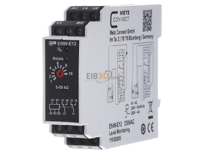 Front view Metz ENW-E12 230VAC 2W Level relay conductive sensor 
