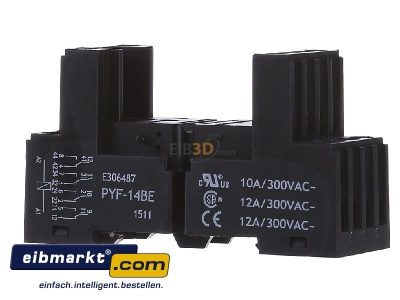 Front view Metz Connect 110178 Relay socket 14-pin - 
