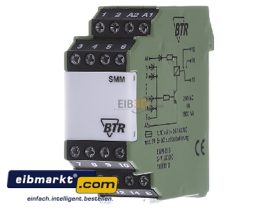 Front view Metz Connect SMM-E16 24VAC/DC Fault alert relay

