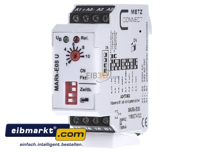 Front view Metz Connect MARk-E08 U230AC/24UC Timer relay 0,15...36000s AC 24...230V 
