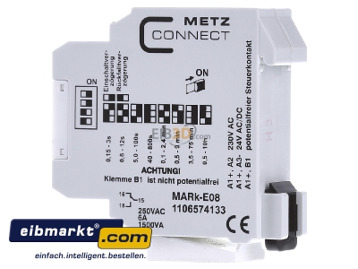 View on the right Metz Connect MARk-E08 U230AC/24UC Timer relay 0,15...36000s AC 24...230V 
