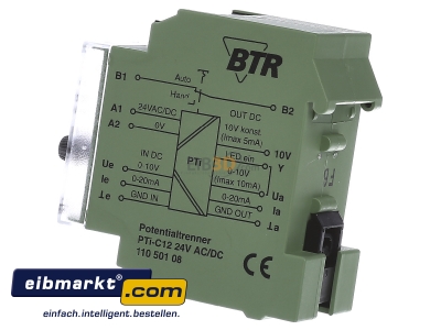 View on the right Metz Connect PTi 24VAC/DC Current value transformer 0...0,02A - 
