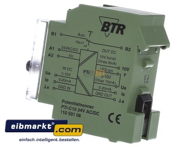 Ansicht rechts Metz Connect PTi 24VAC/DC Schnittstellenmodul 