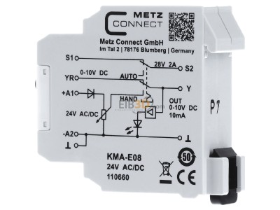 Ansicht rechts Metz KMA-E08 24ACDC 10DC Schnittstellenmodul, 