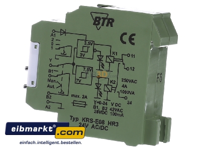 Ansicht rechts Metz Connect KRS-E08 HR3 24ACDC Schnittstellenmodul 1W 