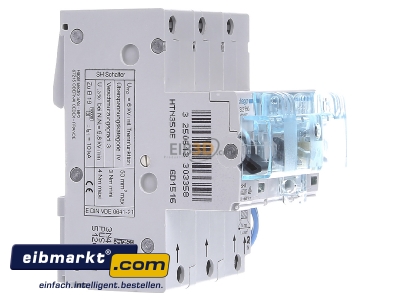 View on the left Hager HTN350E Selective mains circuit breaker 3-p 50A
