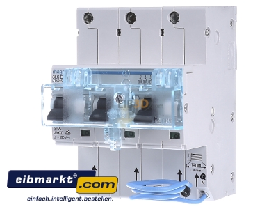 Front view Hager HTN325E Selective mains circuit breaker 3-p 25A 

