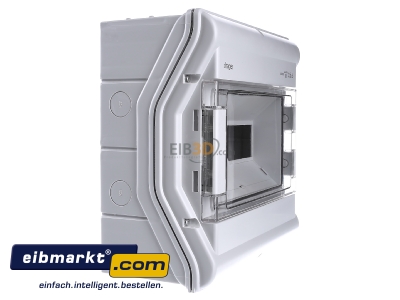 View on the left Hager VE112DN Surface mounted distribution board 302mm 
