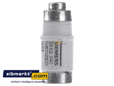 View on the right Siemens Indus.Sector 5SE2340 Neozed fuse link D02 40A 
