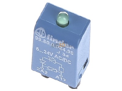 View up front Finder 99.80.0.024.98 Surge protector 6...24VAC 6...24VDC 

