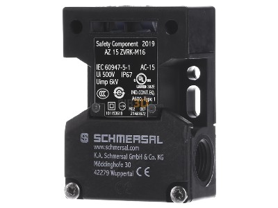 Front view Schmersal AZ 15 ZVRK End switch 
