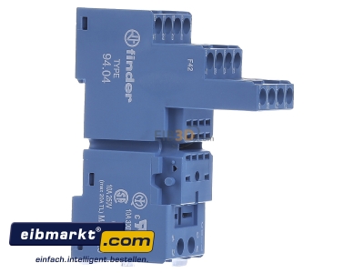 View on the left Finder 94.04 Relay socket 14-pin
