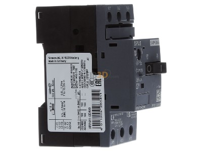 Ansicht links Siemens 3RV1011-0DA10 Leistungsschalter 0,22...0,32A,N3,8A 