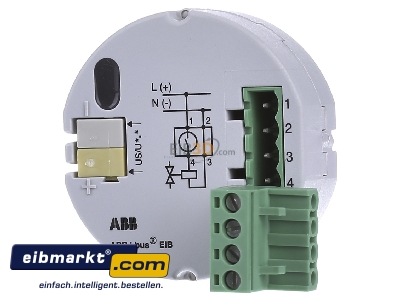 Front view ABB Stotz S&J ER/U 1.1 Switch actuator for bus system 1-ch
