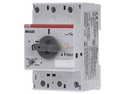 Front view ABB MS 325-2,5 Motor protection circuit-breaker 2,5A 
