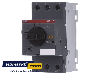 Front view ABB Stotz S&J MS 116-2,5 Motor protective circuit-breaker 2,5A
