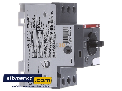 View on the left ABB Stotz S&J MS 116-6,3 Motor protective circuit-breaker 6,3A 
