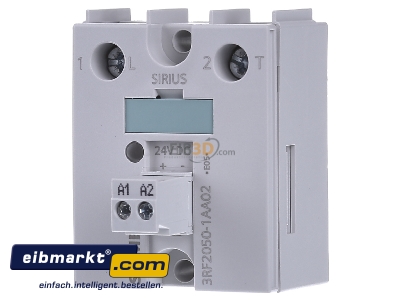 Frontansicht Siemens Indus.Sector 3RF2050-1AA02 Halbleiterrelais 50A 24-230V / 24VDC 