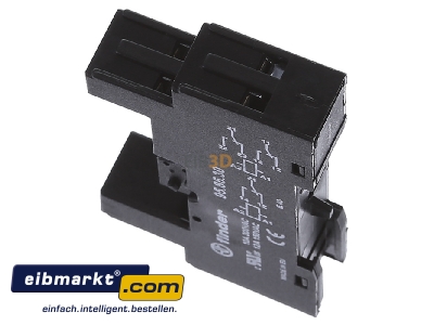 View top right Finder 95.85.30 Relay socket 8-pin
