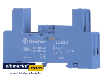 Front view Finder 95.83.3 Relay socket 5-pin - 
