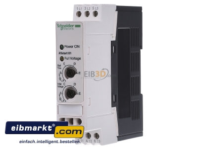 Front view Schneider Electric ATS01N103FT Soft starter 3A 24...240VAC 24...240VDC
