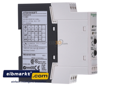 Ansicht links Schneider Electric ATS01N103FT Sanftanlasser 1,1KW,3x110-480V,3A 