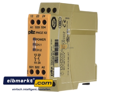 Front view Pilz PNOZ X2 #774303 Safety relay 24V AC/DC EN954-1 Cat 4 PNOZ X2 774303
