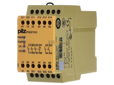 Front view Pilz PNOZ X13 #774549 Safety relay DC EN954-1 Cat 4 PNOZ X13 774549
