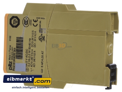 View on the right Pilz 774325 Safety relay 24V AC/DC EN954-1 Cat 3
