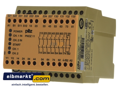 Front view Pilz PNOZ 11 #774086 Safety relay 230V AC/DC EN954-1 Cat 4
