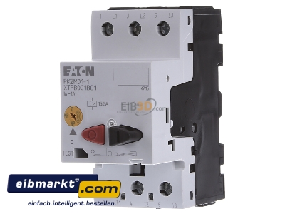 Front view Eaton (Moeller) PKZM01-1 Motor protective circuit-breaker 1A 
